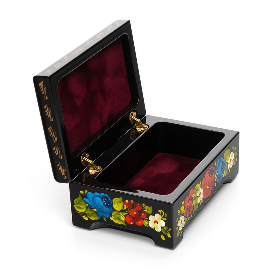 Small jewelry box with Petrikivka painting
