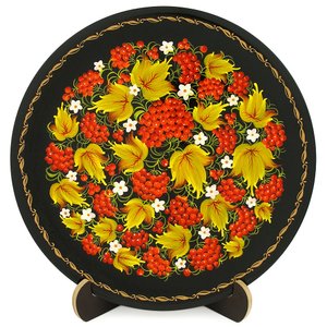 Large Hand Painted Decorative Petrykivka Plate