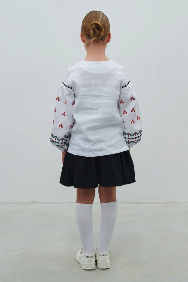 Embroidered shirt for a girl with ornaments based on paintings by Maria Prymachenko, 116