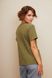 Women's khaki t-shirt with a rose in pixels, S