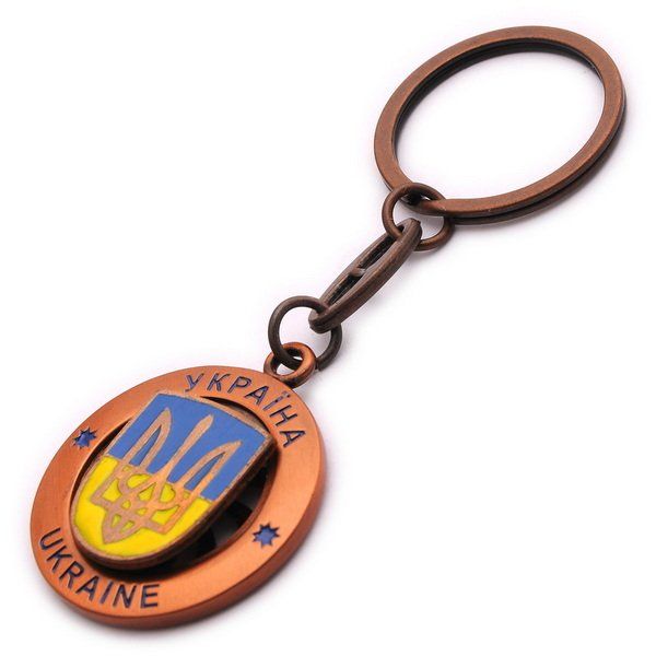 Metal keychain - Emblem (movable) in a circle (bronze)