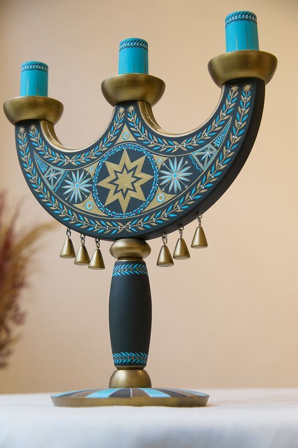 Wooden candleholder 'The Bell'