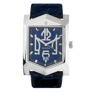 KLEYNOD Navy Blue Men's Watch with Tryzub, Steel