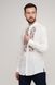 Men's White Shirt with Colorful Embroidery, 44