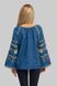 Women's Blue Shirt with Milky Embroidery, XL