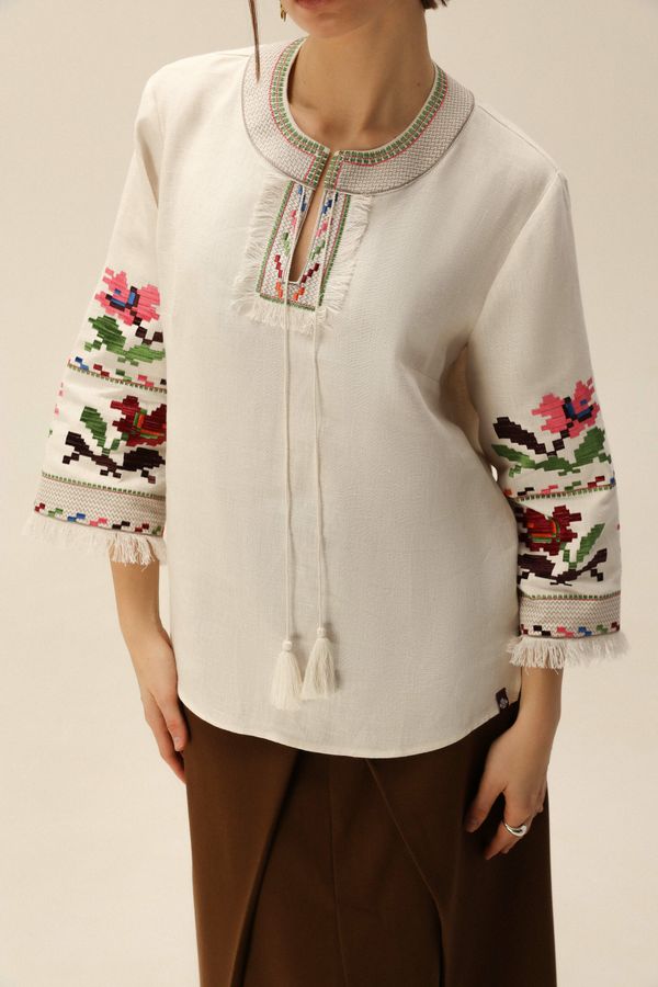 Women's embroidered shirt "Kodyma flowers" Odesa region, 36