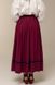 Cherry-colored skirt with blue ribbon, M/L