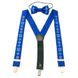 Blue Suspenders & Bow Tie Set with Embroidery