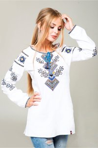 Women's White Embroidered Shirt, the Tree of Life, S