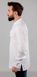 Men's One Color White Embroidered Shirt, Long Sleeves, S