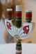 Wooden candleholder 'The Red Birds'