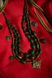 Emerald chrysocolla necklace with ribbons