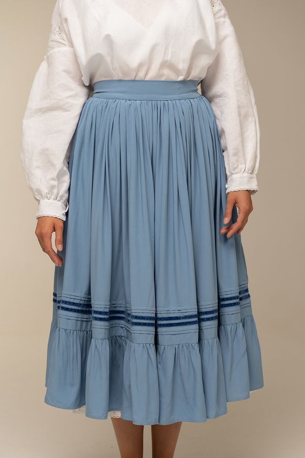 Blue skirt with blue ribbon