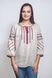 Charming Gray Linen Embroidered Shirt, M