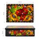 Square Wooden Decorative Chest with Petrykivka Painting