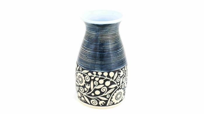 ваза керамічна блакитна