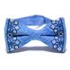 Original Blue Embroidered Bow Tie