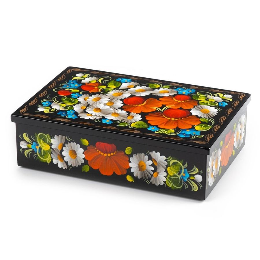Petrykivka Painting Wooden Chest