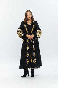 Women's dress “Vyrii” in black color, XS/S