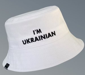 White Panama Hat "I'm Ukrainian", M