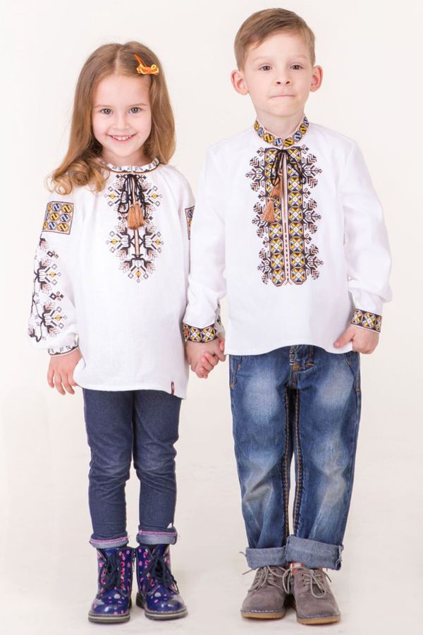 Shirt for Girls in Bukovyna Style Embroidery, 128