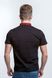 Men's Black Embroidered T-Shirt with Dark-red Ornament, S