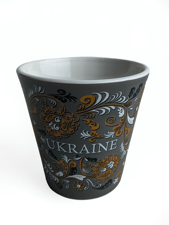 Gold Flowers Mug "Ukraine"