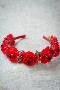 Delightful Wreath Red Flowers