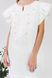 Short White Dress with Beige and Blue Embroidery, S