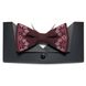 Dark-red Bow Tie with Embroidery