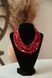 Handmade necklace, red beads