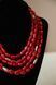 Handmade necklace, red beads