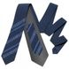 Classic Navy Blue Tie with Geometric Embroidery