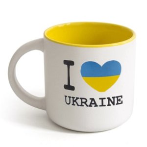 Чашка Love Ukraine, жовта 300 мл