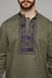 Men's embroidered shirt Khaki with dark embroidery
