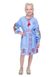 Вишита сукня для дівчинки, блакитний льон, 158