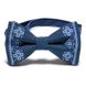 Dark Blue Embroidered Bow Tie & Suspenders