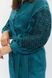 Embroidered dress with buttons, aquamarine, S