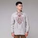 Men's Grey Shirt with Colorful Embroidery, 44
