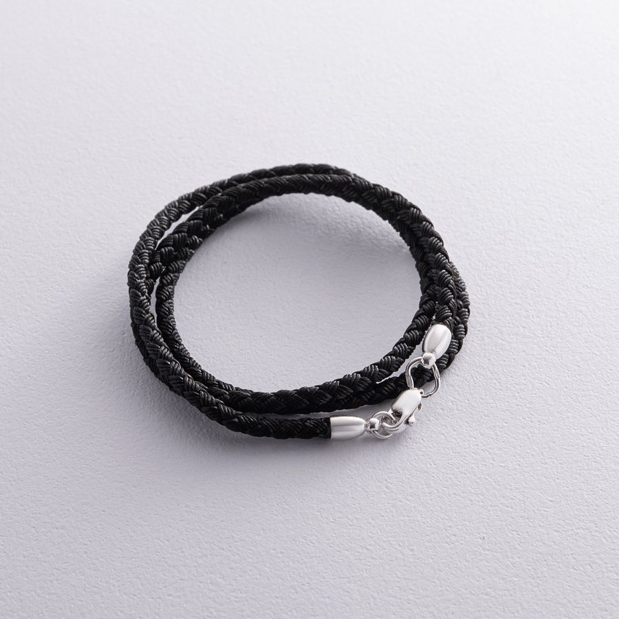 Silk lace with silver clasp, 55