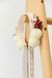 Milky-red headband with dried flowers, adult size