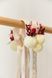 Milky-red headband with dried flowers, for children