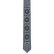 Embroidered Tie in Gray Color, Skinny
