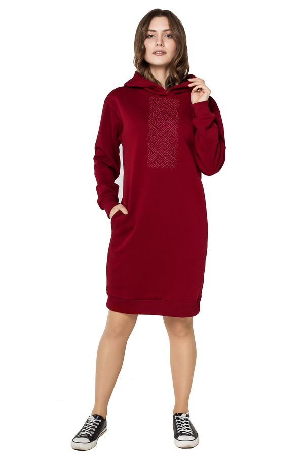 Women's Burgundy Dress-Sweatshirt , M