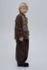 &lsquo;Guli-guli&rsquo; boys' embroidered shirt, brown, 122