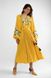 Women's embroidered dress in yellow color, XS/S