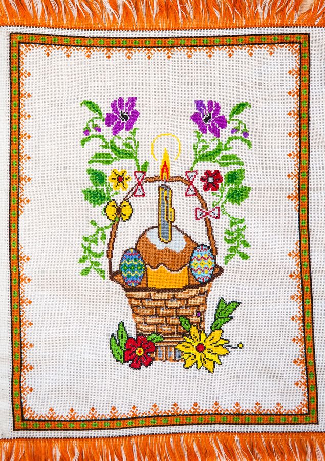 Easter Embroidered Towel, Large