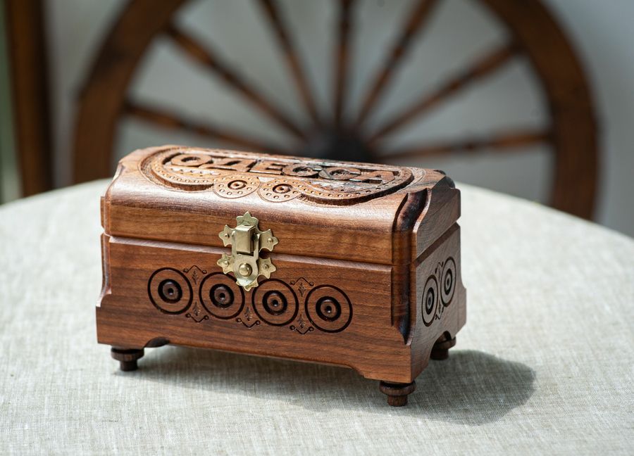 Handmade Wooden Box, Square