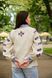 Women&rsquo;s cream-coloured linen vyshyvanka with blue flowers, &lsquo;Yavorivska&rsquo;, XS