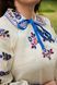Women&rsquo;s cream-coloured linen vyshyvanka with blue flowers, &lsquo;Yavorivska&rsquo;, XS